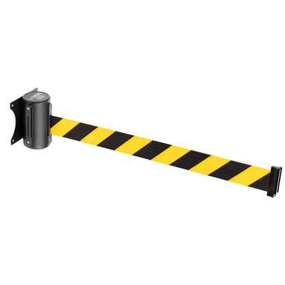 US cinturón de soporte de pared con retráctil de peso, Yellow/Black Chevron Pattern, 8'