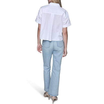 Karl Lagerfeld - Blusa Pop con diseño de Flores para Mujer