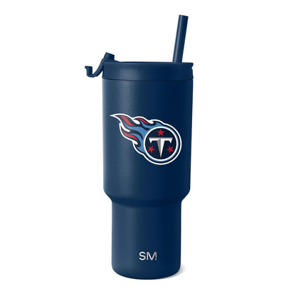 Simple Modern Termo de 30 Onzas con Tapa Abatible y Popote - Sólido - Tennessee Titans