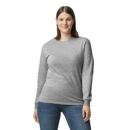 Gildan - playera de manga larga de algodón pesado para adultos, estilo G5400, paquete de 2