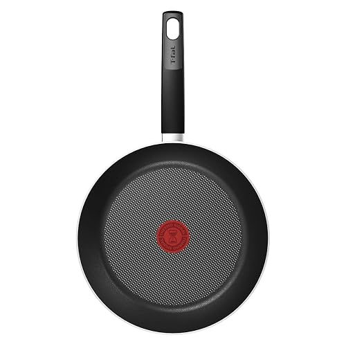 Sartén de 26 cm T-Fal Everyday Titanium Negro con Antiadherente Easy Plus con Thermo-Señal, B5750582