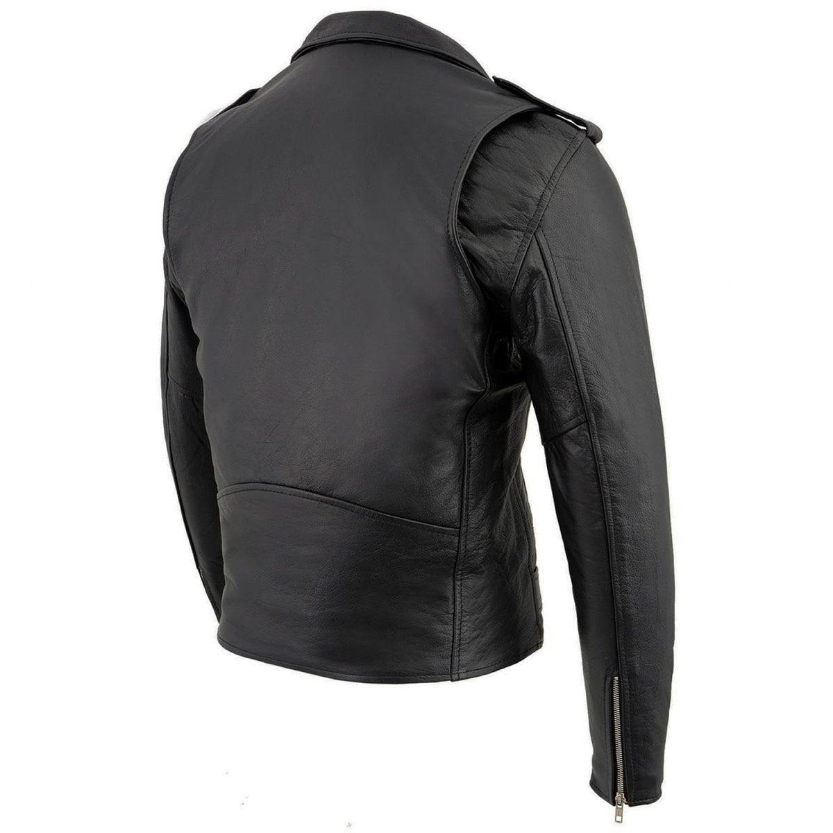 Milwaukee Leather Chamarra de Moto para Hombre, Negro, XL