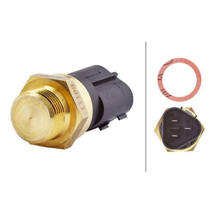 Hella Interruptor de Temperatura Ventilador del Radiador 6ZT 007 800-111, 12V, 3 Conexiones