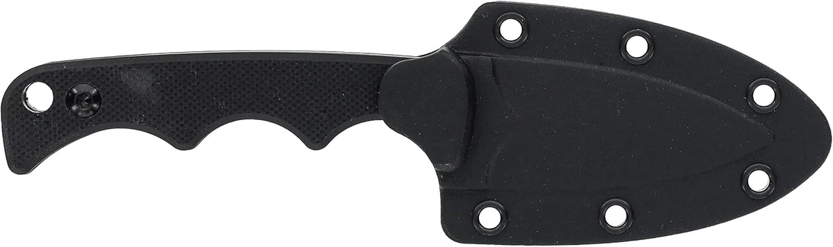 Smith & Wesson H.R.T Cuchillo de punta de lanza de 5.5 pulgadas, longitud total con longitud de hoja de 2 pulgadas y cordón separable, color negro