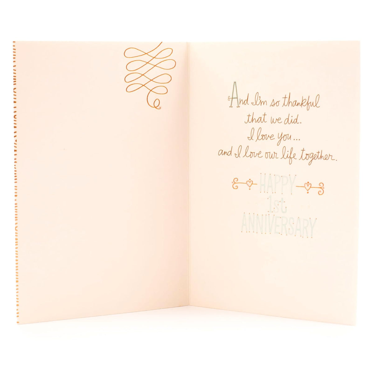 Hallmark First Anniversary Greeting Card (Chance on What Could Be)