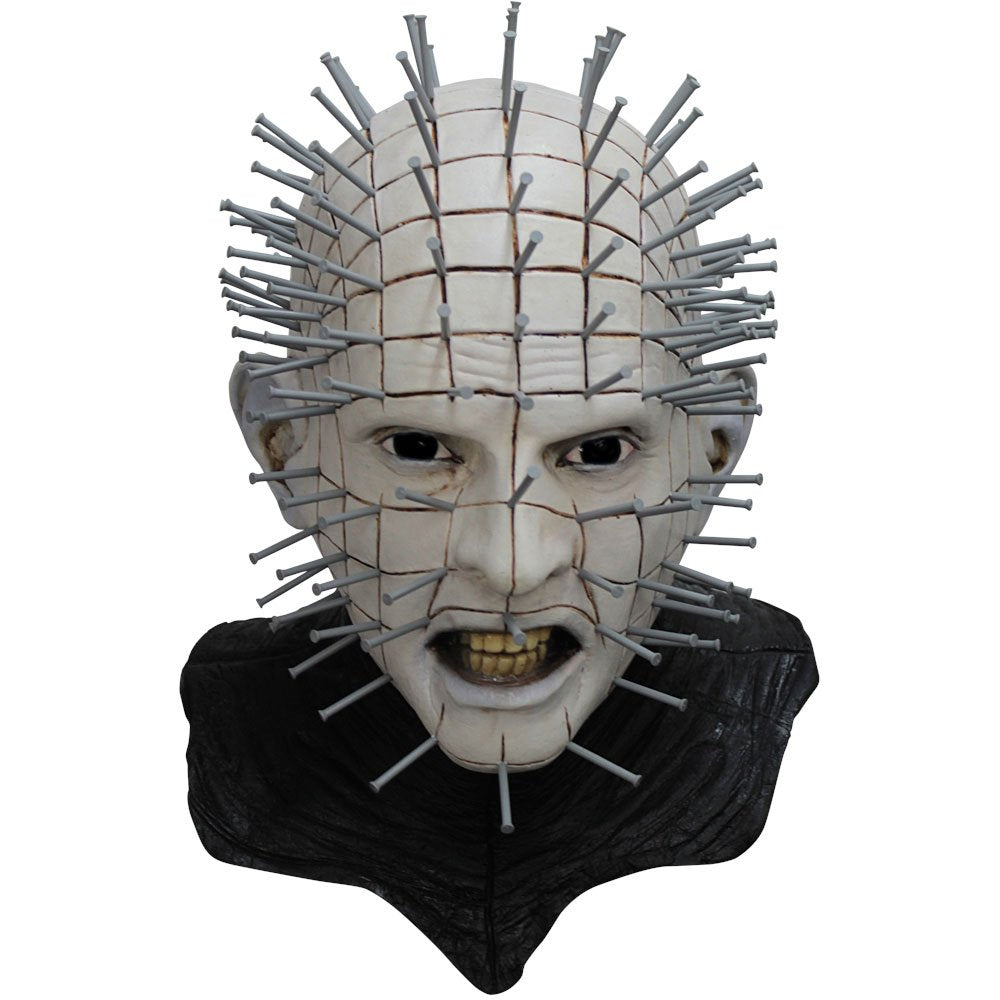 Máscara Oficial de Pinhead de Película de Hellraiser, Disfraz de Terror de Hell Priest Cenobita Ideal para Halloween