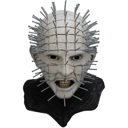 Máscara Oficial de Pinhead de Película de Hellraiser, Disfraz de Terror de Hell Priest Cenobita Ideal para Halloween