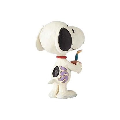 Enesco Peanuts by Jim Shore Snoopy - Mini Figura de cumpleaños