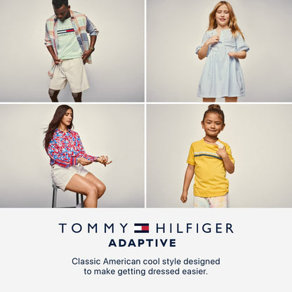 Tommy Hilfiger Camiseta de Manga con Volantes adaptativos y Escote Ancho para Mujer Blusas para Mujer