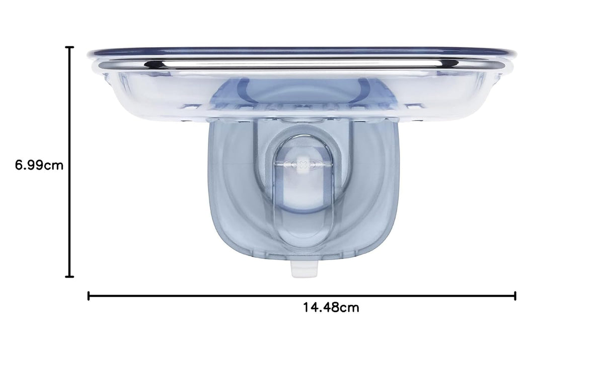 OXO Good Grips Gancho Resistente para regadera, Jabonera de succión, Transparente, 1, 1