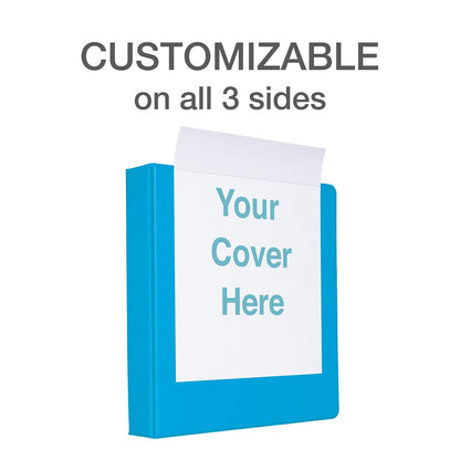 Oxford - Carpeta de 3 anillos, carpetas para escuela y oficina, anillos duraderos de 2 pulgadas, capacidad para 540 hojas, carpeta de presentación ClearVue, azul, paquete de 4
