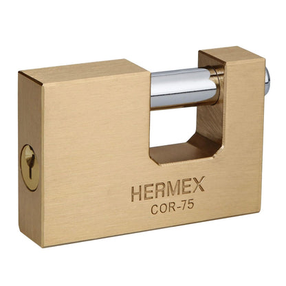 Hermex Candado Antipalanca Cuerpo de Latón 50 mm - 75 mm