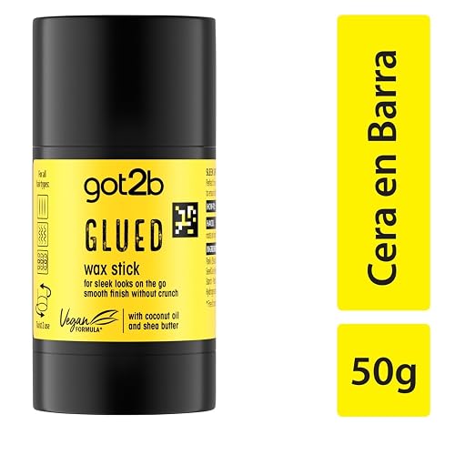 Got2B Cera para Cabello Glued Wax Stick 50g, Alta Fijación de Hasta 24 Horas.