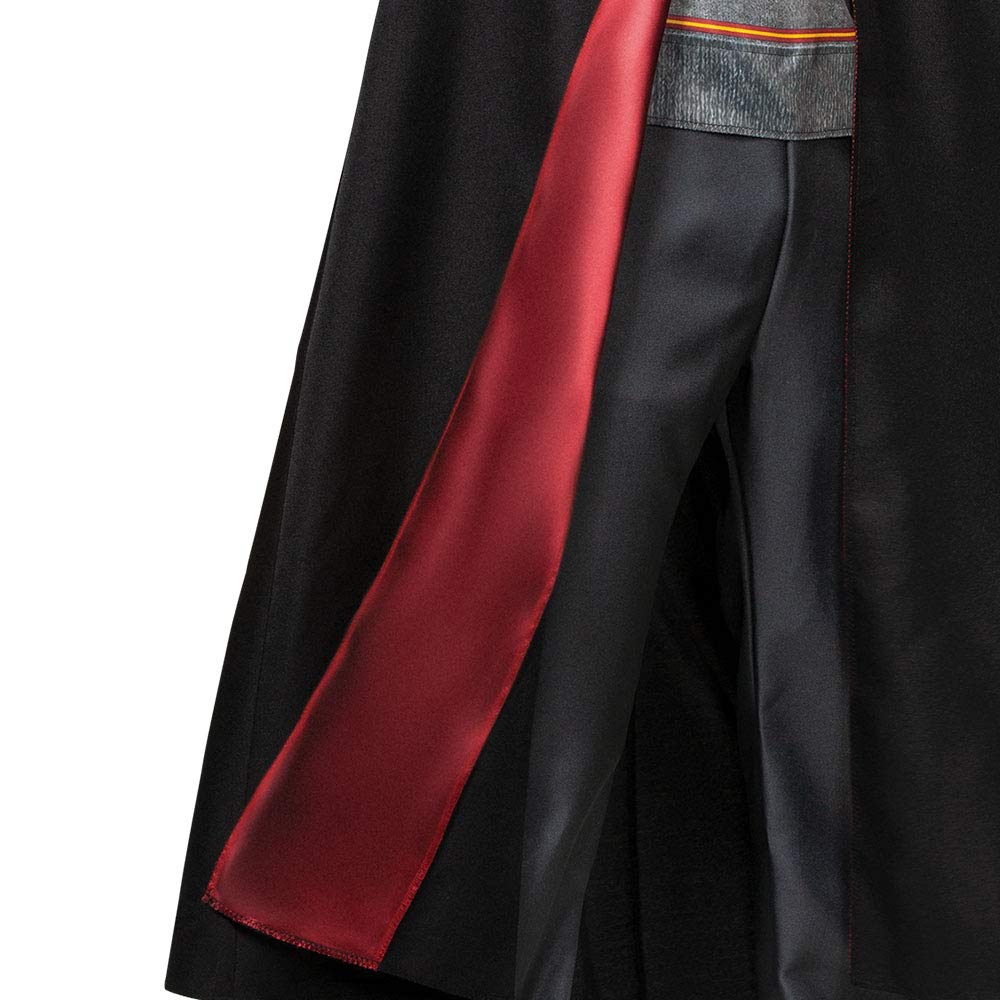 Disfraz de Harry Potter de lujo para niños, bata y overol con capucha, talla M (7-8), negro y rojo (107529K)