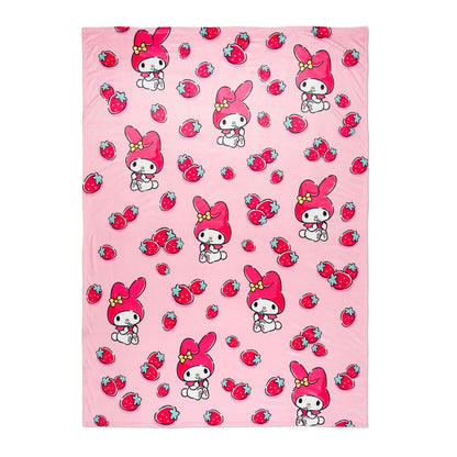 Franco Manta Infantil Sanrio - Keroppi y Pompompurin - 62 in x 90 in - My Melody - Fresa