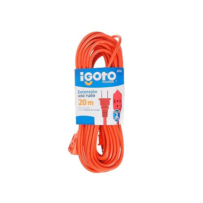 iGOTO ER13-20NA Extension Uso Rudo, color Naranja, 20 m