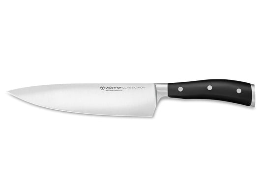 WÜSTHOF Classic Ikon - Cuchillo de Chef 8" (20 cm), Cuchillo Profesional de Cocina, Acero Alemán Forjado, Cuchillo Multiusos para Carne, Verduras y Cocina