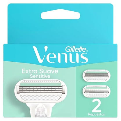 Gillette Cartucho Rastrillo Mujer Venus Extra Suave Sensitive 2 Ud