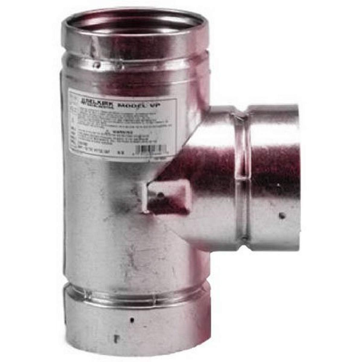 SELKIRK CORP 243100 Pellet ventilación Tee/Cap, 3 pulgadas, 3 pulgadas, negro