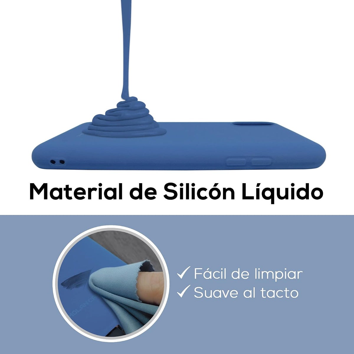 Molan Cano Funda Case de Silicon Suave Protector Acabado Mate para Samsung Galaxy S20 Fe (Azul)