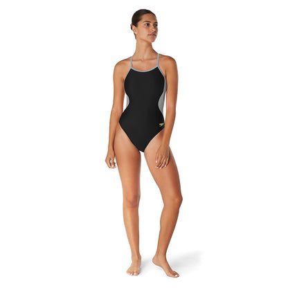 Speedo Relaunch - Bañador de una Pieza para Mujer, con Espalda Cruzada