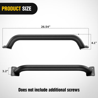 Nilight Protector de Cepillo para Polvo Frontal, Compatible con Jeep Wrangler JL 2018-2025, Gladiator JT 2019-2025, Protector de Rejilla de Barra de Acero se Adapta a Parachoques de Acero Rubicon de
