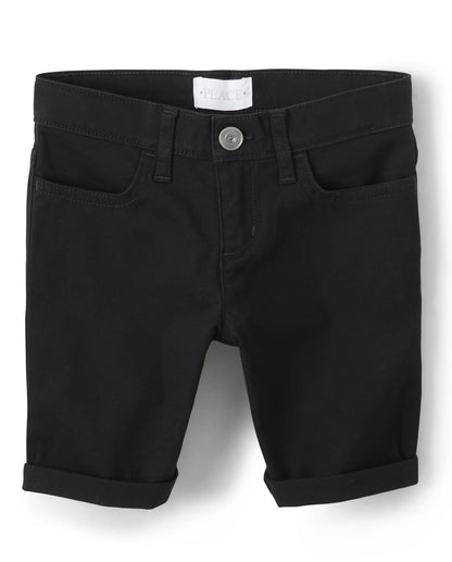 The Children's Place Pantalón Corto Skimmer para Niña - Negro - - 6-7