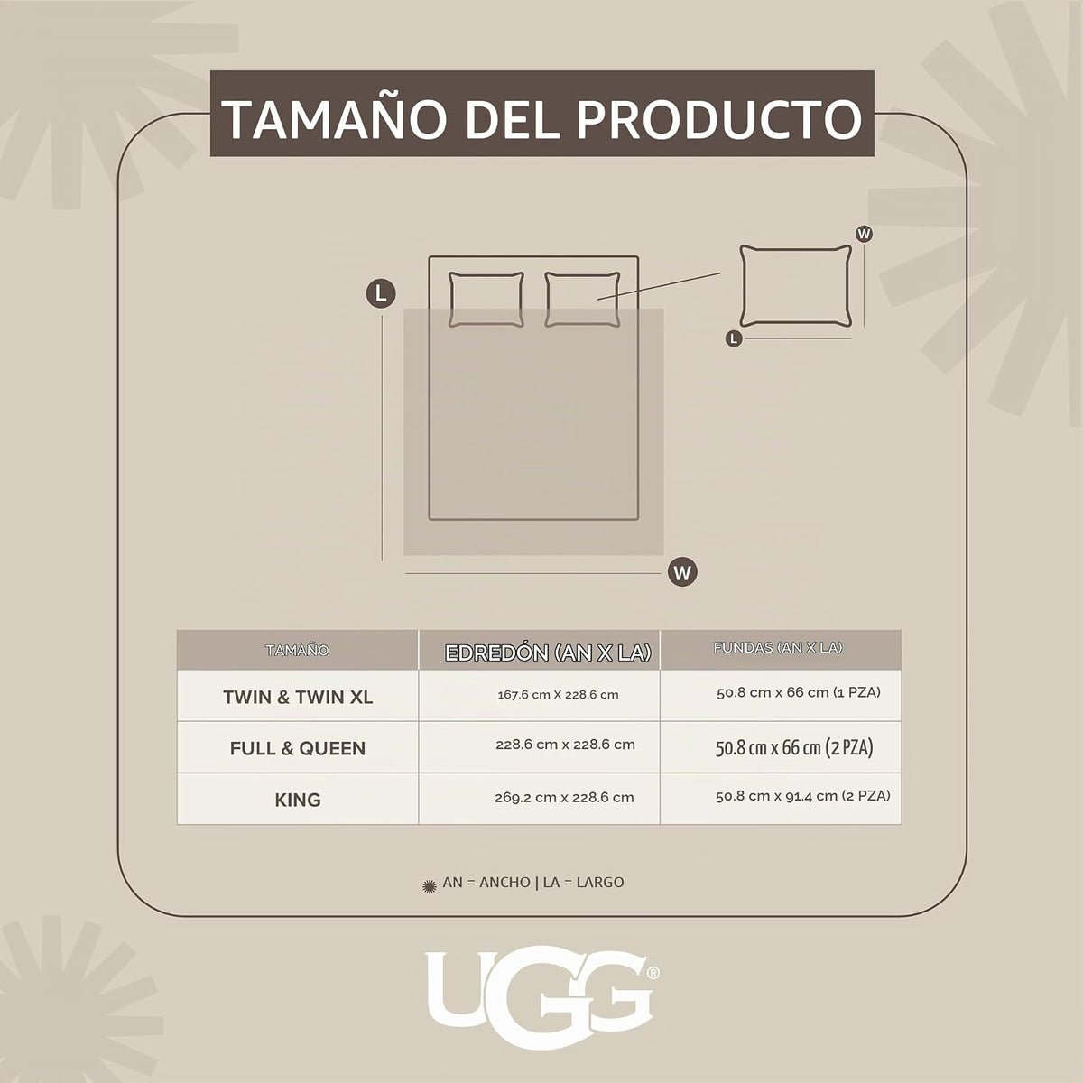 UGG - Juego de edredón tamaño King con 2 Fundas de Almohada, edredón Ligero Alternativo de plumón, Manta Reversible, acogedora, cálida, Lavable, hipoalergénica, para Todas Las Estaciones, Color Gris