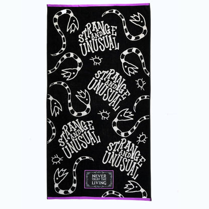 Franco Luxe Beetlejuice - Toalla de baño de algodón de Gran tamaño gótico de Felpa súper Suave y Jacquard de algodón, 64 x 34 Pulgadas, (Producto con Licencia Oficial)