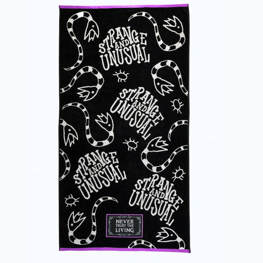 Franco Luxe Beetlejuice - Toalla de baño de algodón de Gran tamaño gótico de Felpa súper Suave y Jacquard de algodón, 64 x 34 Pulgadas, (Producto con Licencia Oficial)