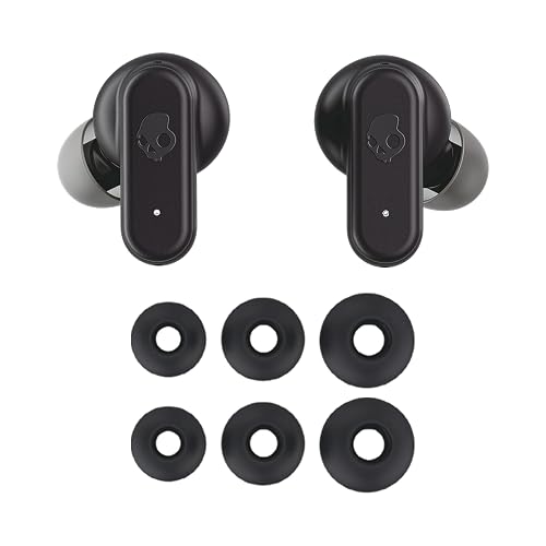 Skullcandy Dime EVO Wireless Earbuds with Clip-Anywhere Case - True Black | In-Ear Fit, Noise Isolating, 36 Hours Battery, Microphone for iPhone Android, Easy Clip-On Design, Travel, Commuting