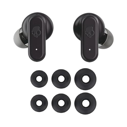 Skullcandy Dime EVO Wireless Earbuds with Clip-Anywhere Case - True Black | In-Ear Fit, Noise Isolating, 36 Hours Battery, Microphone for iPhone Android, Easy Clip-On Design, Travel, Commuting
