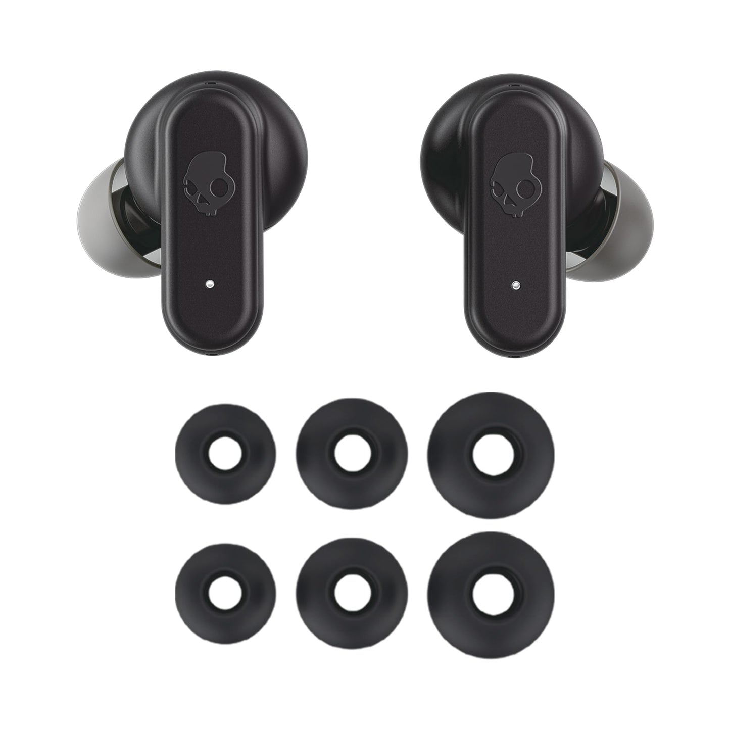 Skullcandy Dime EVO Auriculares In-Ear Inalámbricos, 36 h de Autonomía, Micrófono, Compatibles con iPhone Android y Dispositivos Bluetooth, Negro