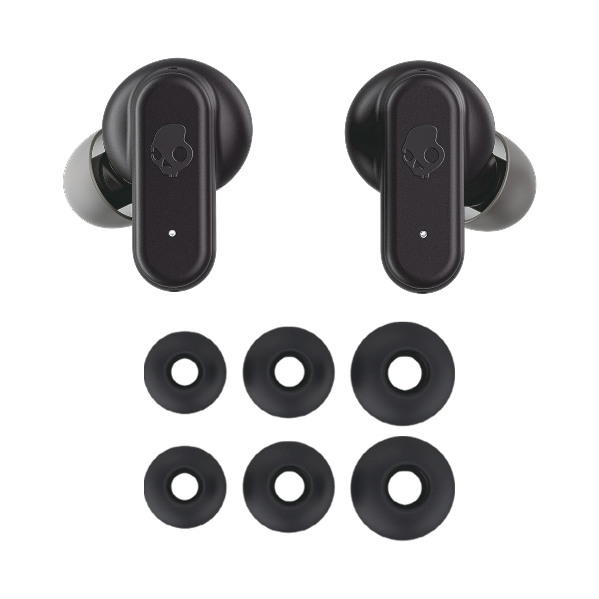 Skullcandy Dime EVO Auriculares In-Ear Inalámbricos, 36 h de Autonomía, Micrófono, Compatibles con iPhone Android y Dispositivos Bluetooth, Negro