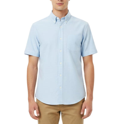 French Toast Men's Short Sleeve Oxford Shirt - Azul - claro - 2T