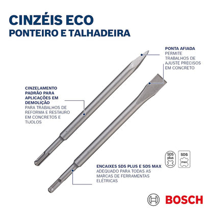 Bosch 2608578519 Cincel Plano, Sds Plus 250 Mm Ecoline
