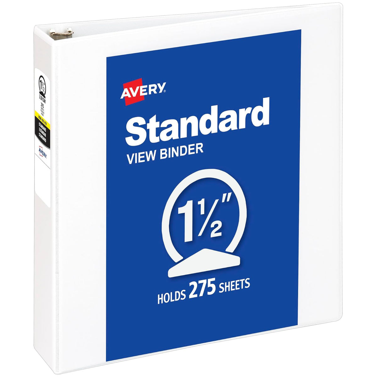 Avery Economy View Carpeta de 3 Argollas Redondas, 3 Pulgadas, Blanca - 1.5" - 1 paquete - Blanco
