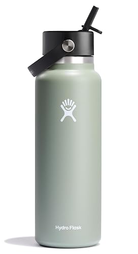 Hydro Flask - Botella con tapa ancha con popote flexible de 1.20 litros, Agave