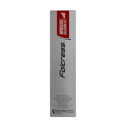 Folcress Solución Minoxidil 5% - Tratamiento Anticaída para Hombres, Estimula el Crecimiento Capilar, Cuidado del Cabello - 60 ml
