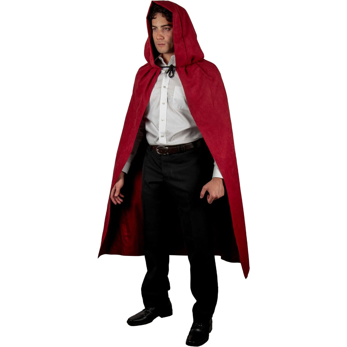 REV Capa Roja de Poliéster – Capa Clásica para Disfraz de Caperucita, Princesa o Hechicera – Accesorio para Mujer en Fiesta, Halloween, Cosplay o Evento de Fantasía
