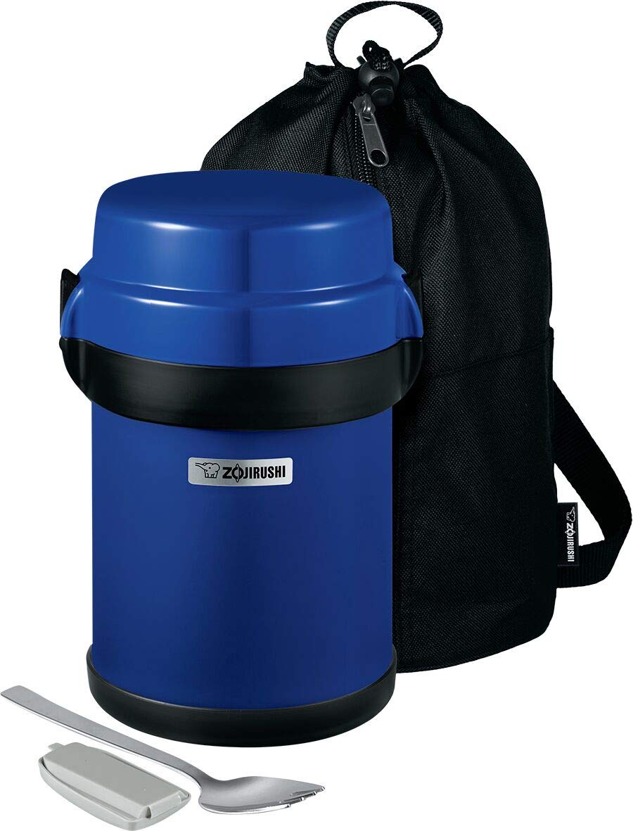 Zojirushi SL Mr. Bento Almuerzo de acero inoxidable, Azul (Arndano), 41 Oz, 1