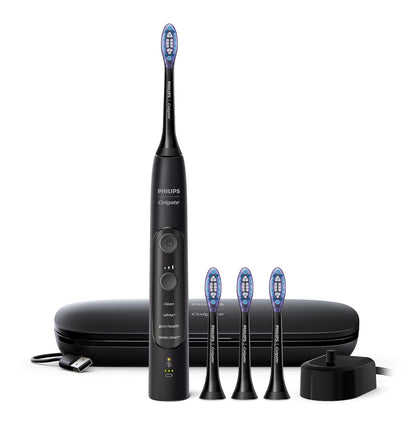Philips Colgate Cepillo de Dientes Eléctrico SonicPro 70 Recargable | Con 3 Cabezales de Repuesto y Estuche de Viaje, Limpieza Bucal Completa y Personalizada