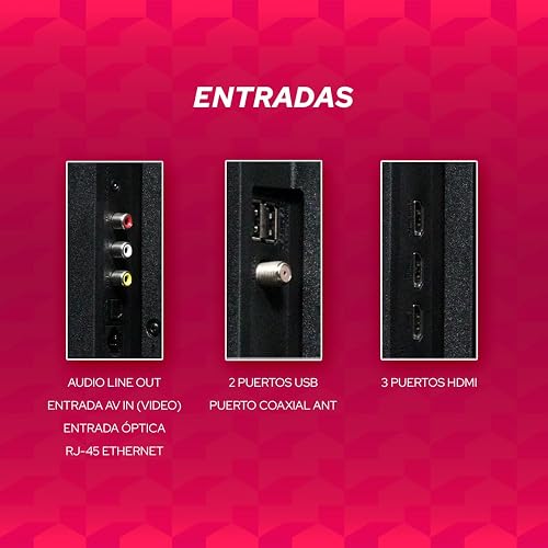 Televisión Pantalla 32 Pulgadas GHIA Smart TV DLED HD Color Negro Modelo G32W25
