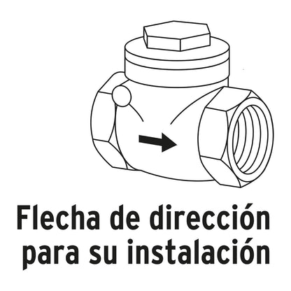 Foset VAHO-1/2, Válvula check horizontal de latón, 1/2"