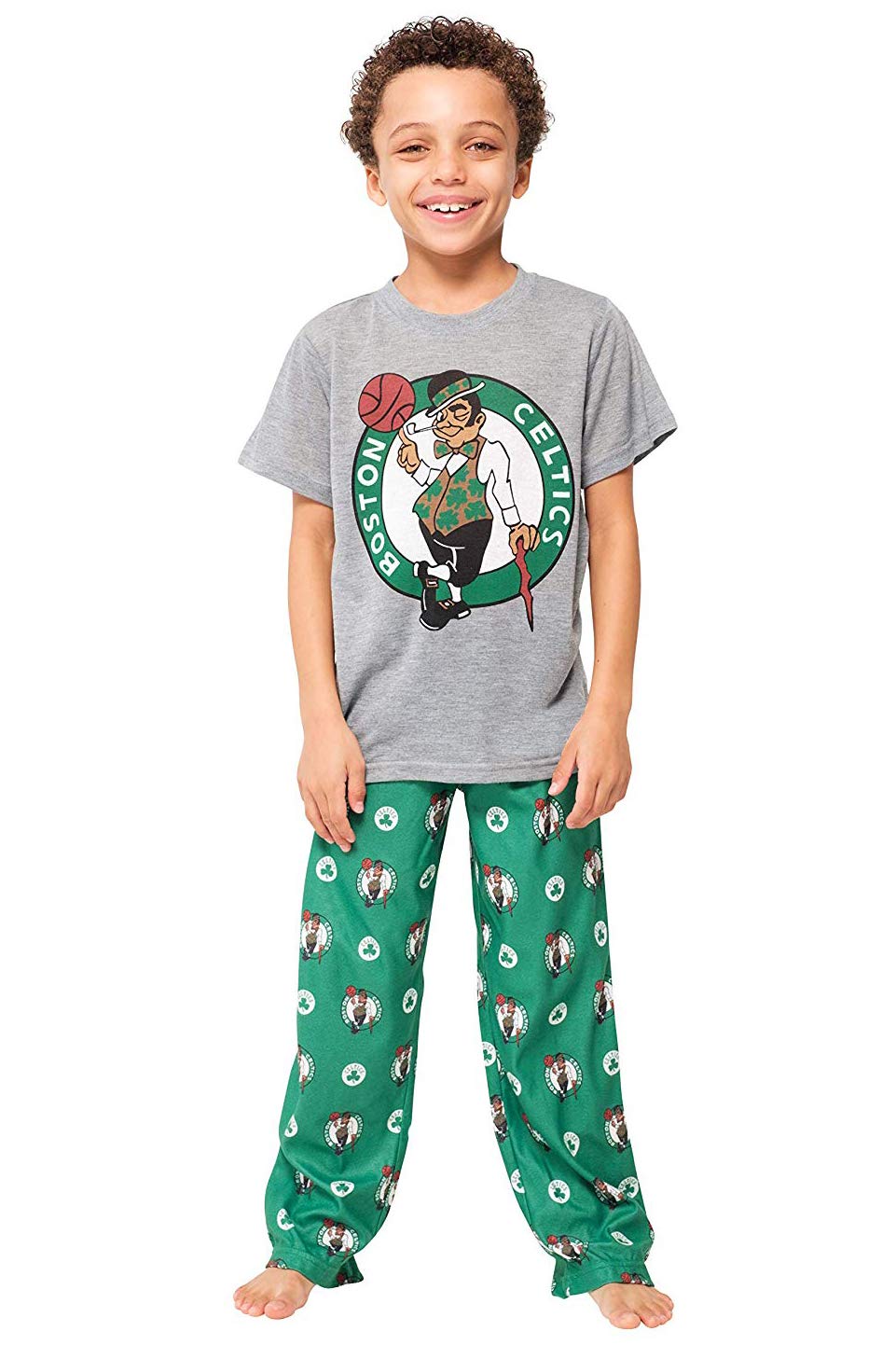 Ultra Game Youth NBA - Conjunto Oficial de 2 Piezas de Pijama y Playera - Boston Celtics - 8 - Color del equipo