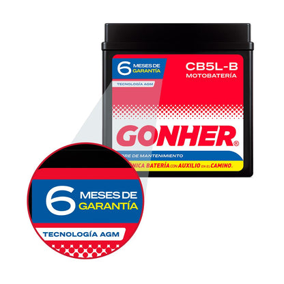 Acumulador de Moto Cb5l-b Agm Gonher