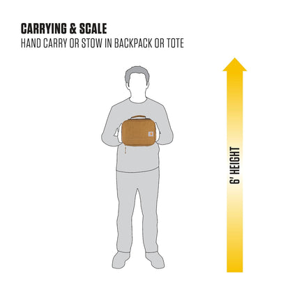 Carhartt - Enfriador de almuerzo aislado para hombres y mujeres, almuerzo totalmente aislado pálido para el trabajo, al aire última intervensión y uso diario, 4 latas (negro)