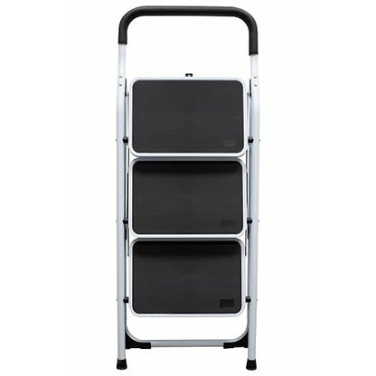 Surtek ETT3 Escalera Tubular Plegable Tipo Taburete de Acero de 3 escalones