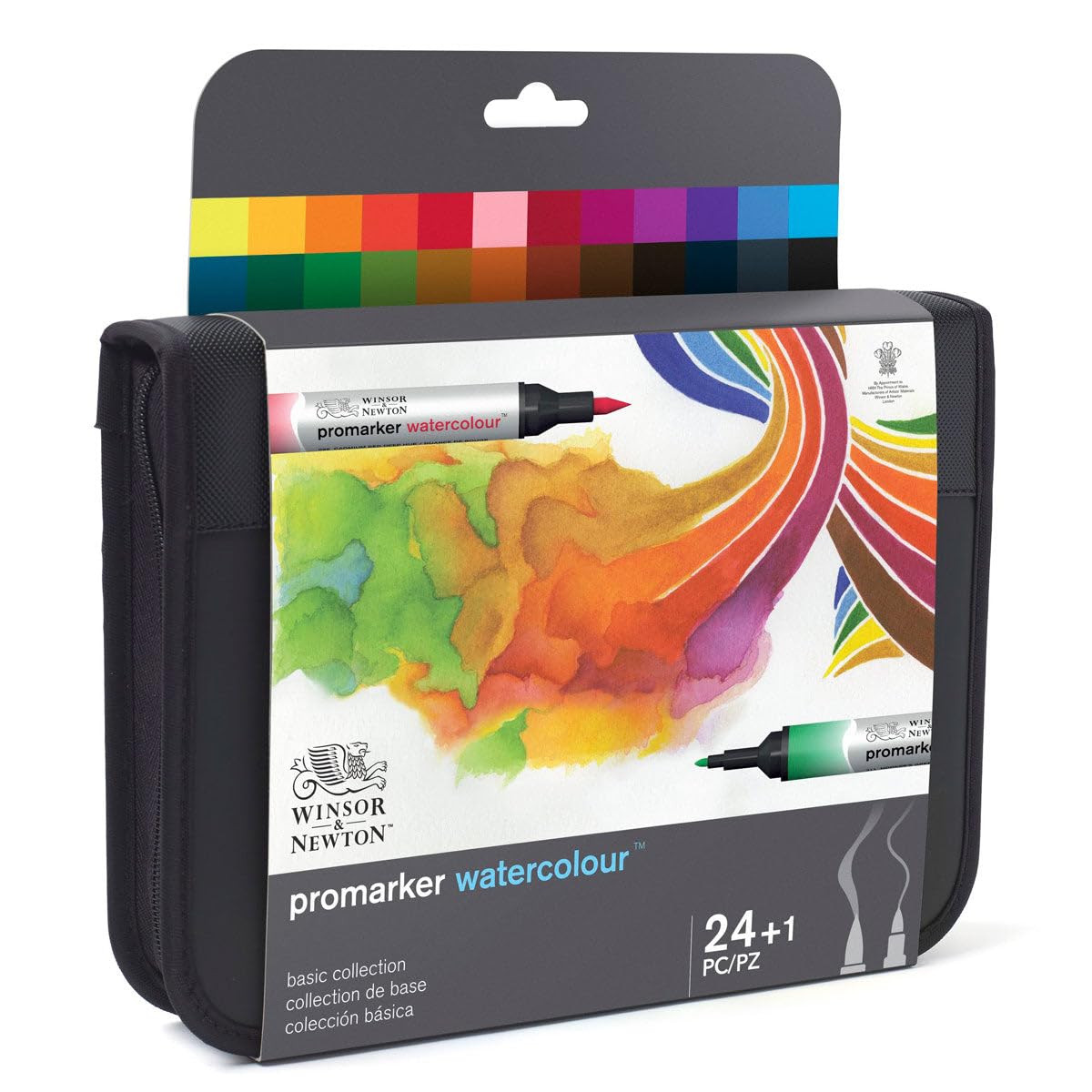 Winsor & Newton ProMarker - Juego de brochas de 24 unidades, colección básica