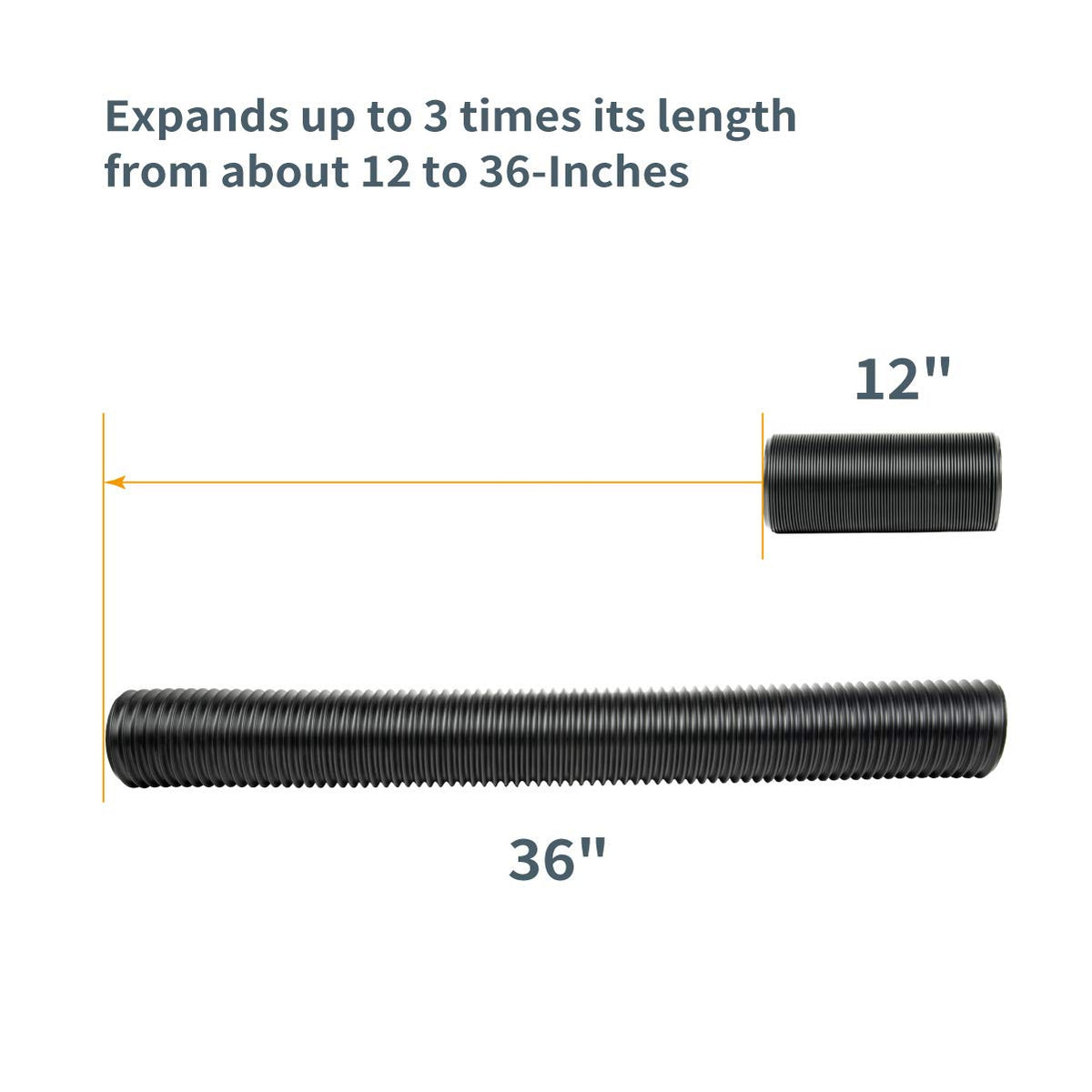 POWERTEC 70198 Manguera Recogida Polvo 2.5 x 36 Pulgadas